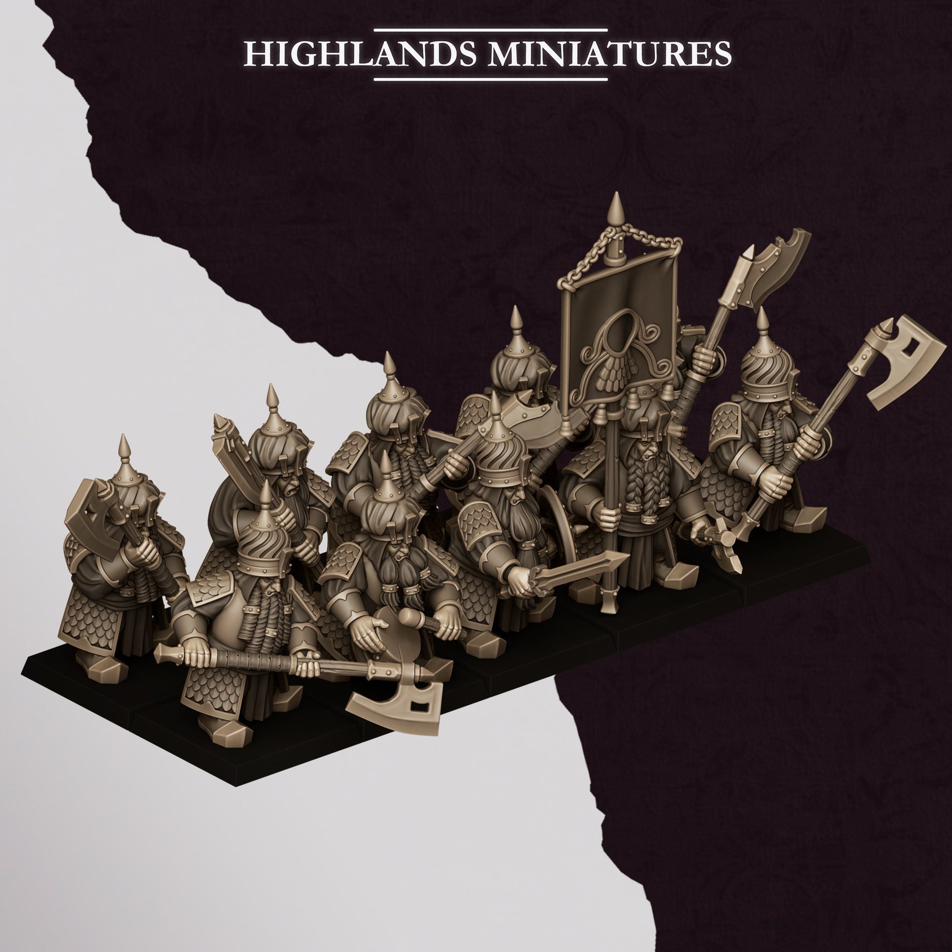 Sons of Marduk Warriors Great Weapons | Highlands Miniatures 28/32mm Fantasy Wargaming Miniatures Role Playing