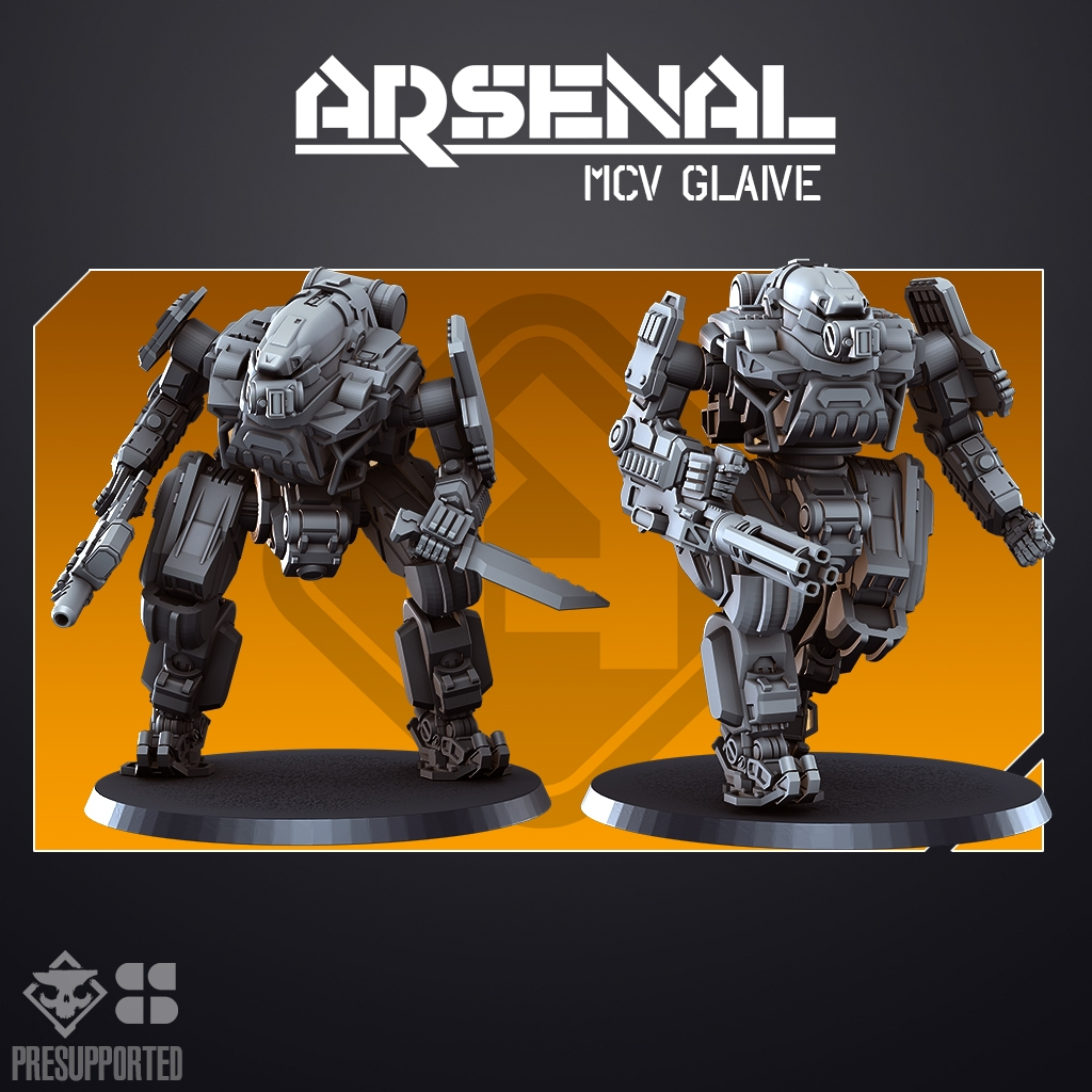 ARSENAL MCV: Glaive | Skullforge Studios 32mm Wargaming Miniatures Role Playing Miniatures