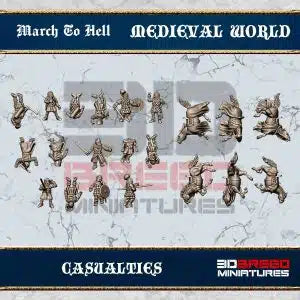 Medieval West European Casualties | 3DBreed 15mm Wargaming Miniatures