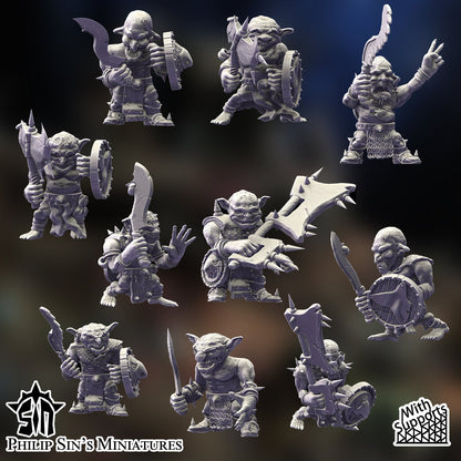Skaartrench Goblin Handweapons | Phillip Sin Fantasy Wargaming Miniatures Role Playing Miniatures