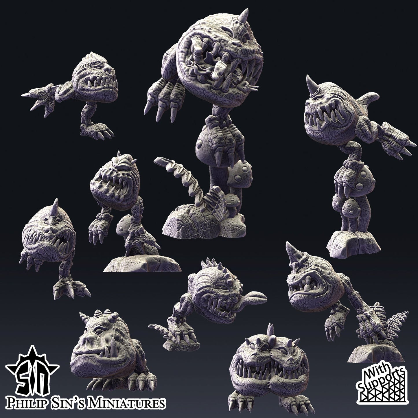 Skaartrench Goblin Cave Hoppers | Phillip Sin Fantasy Wargaming Miniatures Role Playing Miniatures