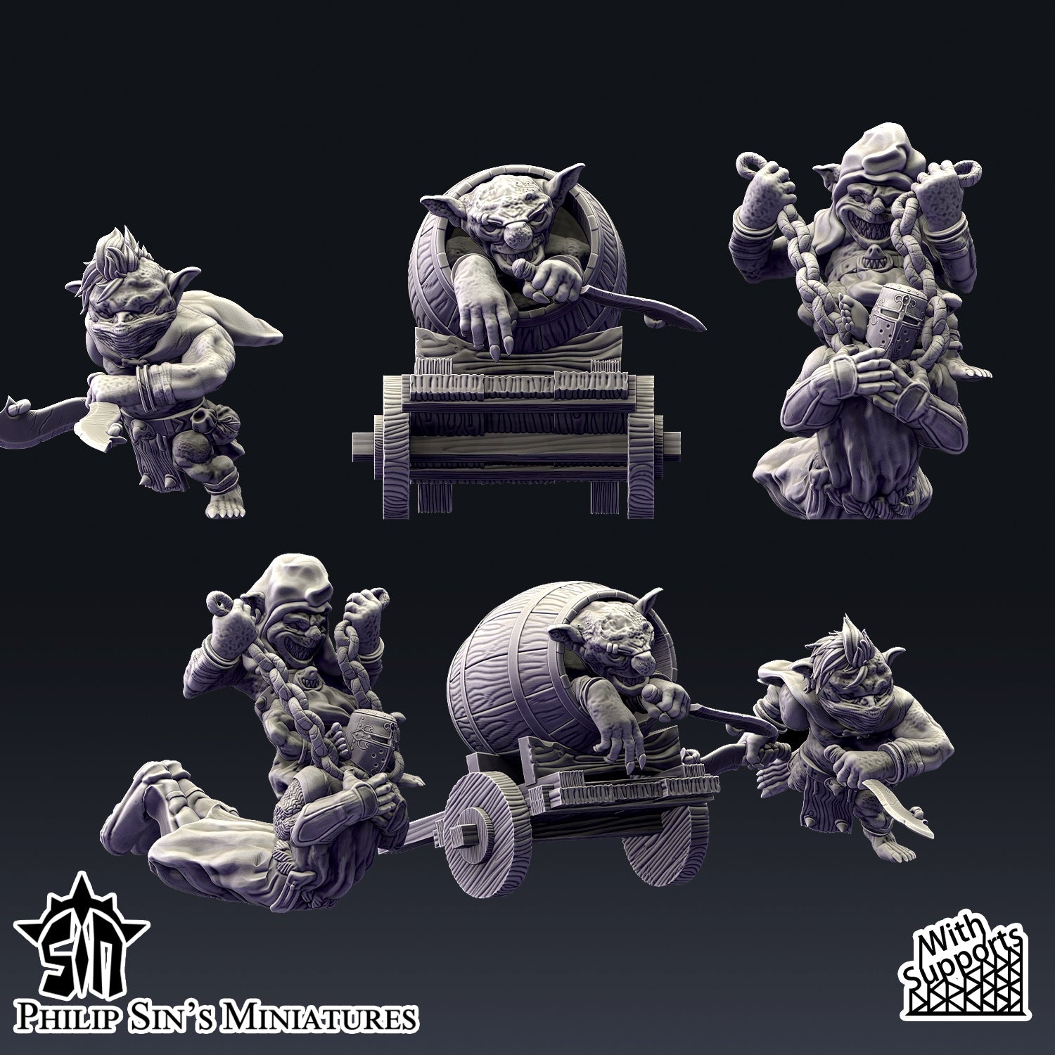 Skaartrench Goblin Assassins | Phillip Sin Fantasy Wargaming Miniatures Role Playing Miniatures