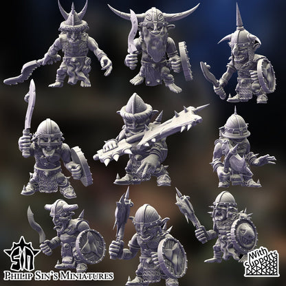 Skaartrench Goblin Handweapons | Phillip Sin Fantasy Wargaming Miniatures Role Playing Miniatures