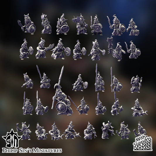 Skaartrench Dark Goblin Infantry | Phillip Sin Fantasy Wargaming Miniatures Role Playing Miniatures
