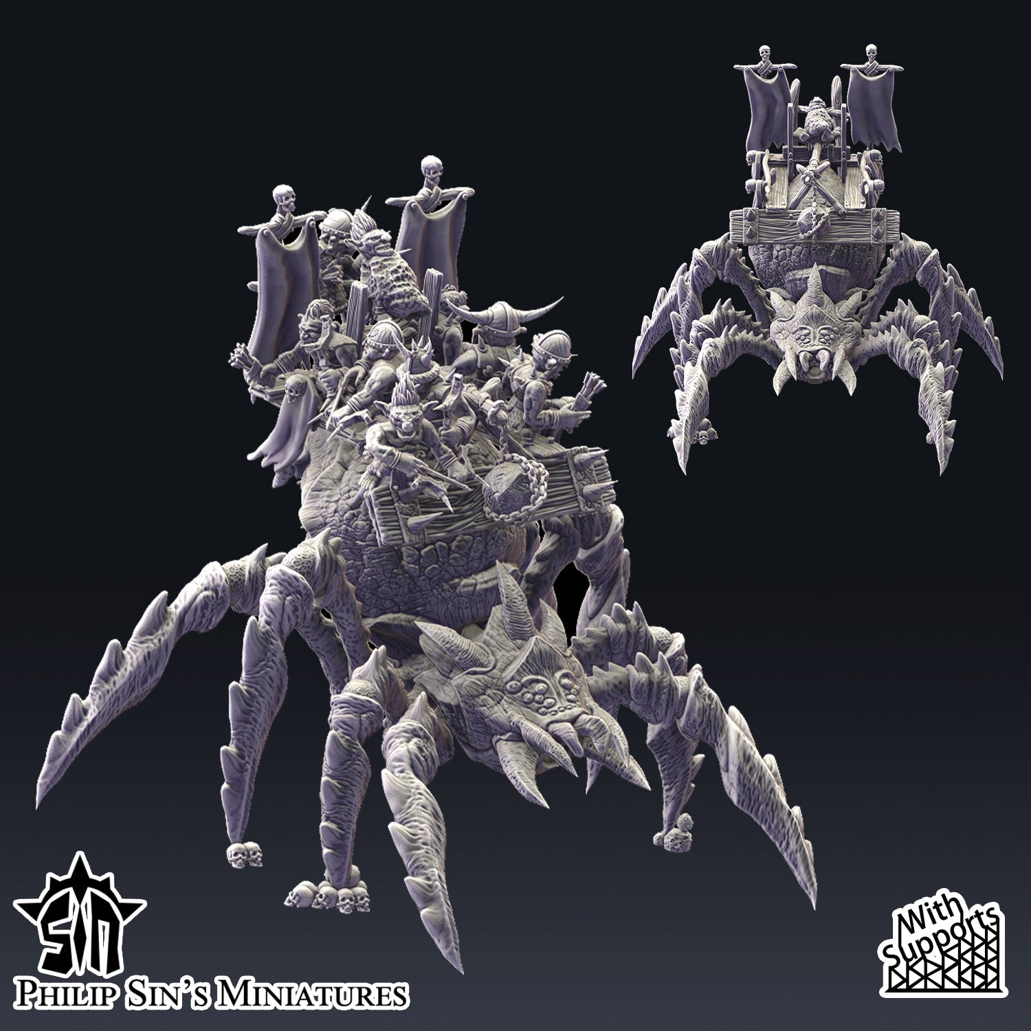 Skaartrench Giant Spider | Phillip Sin Fantasy Wargaming Miniatures Role Playing Miniatures