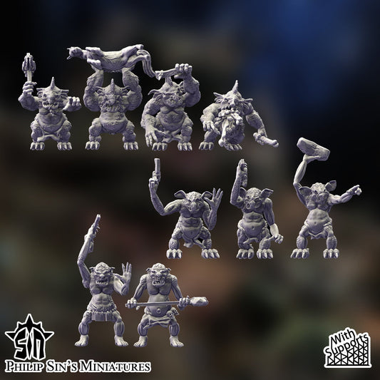 Skaartrench Trolls | Phillip Sin Fantasy Wargaming Miniatures Role Playing Miniatures