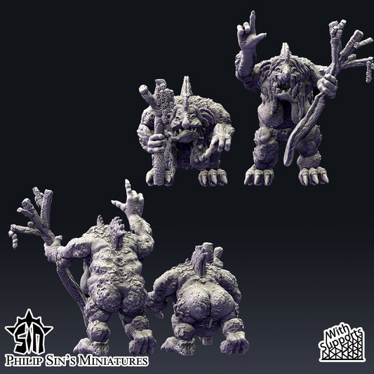 Skaartrench Troll Witches | Phillip Sin Fantasy Wargaming Miniatures Role Playing Miniatures