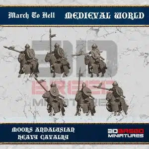 Medieval Moors Andalusian Heavy Cavalry | 3DBreed 15mm Wargaming Miniatures Role Playing Miniatures