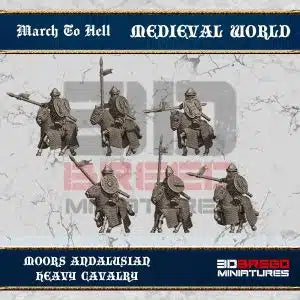 Medieval Moors Andalusian Heavy Cavalry | 3DBreed 15mm Wargaming Miniatures