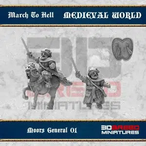 Medieval Moors General | 3DBreed 15mm Wargaming Miniatures Role Playing Miniatures