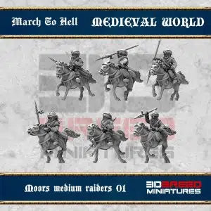 Medieval Moors Medium Riders | 3DBreed 15mm Wargaming Miniatures Role Playing Miniatures