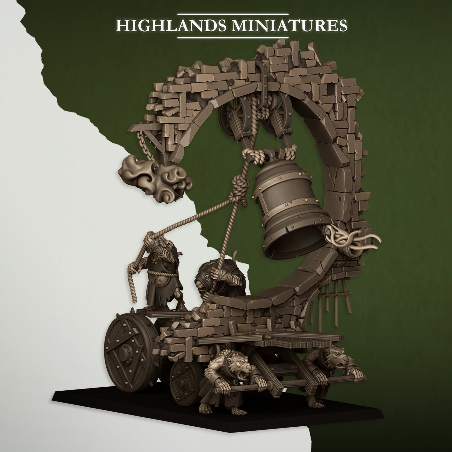 Vermin Sewer Bell | Highlands Miniatures 28/32mm Fantasy Wargaming Miniatures Role Playing Miniatures