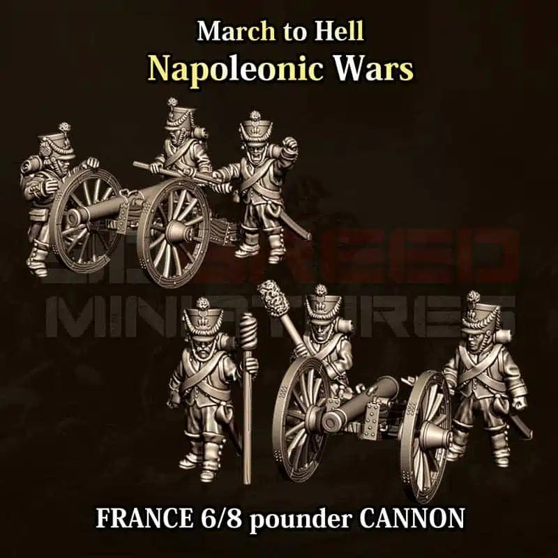Napoleonic Wars FRENCH CANNON 6/8P | 3DBreed 15mm Wargaming Miniatures