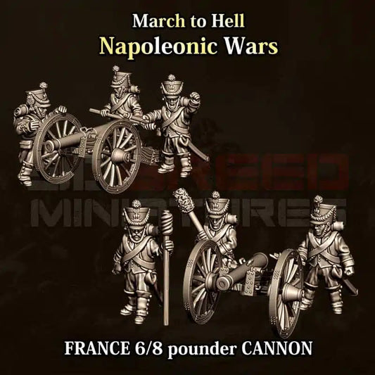 Napoleonic Wars FRENCH CANNON 6/8P | 3DBreed 15mm Wargaming Miniatures