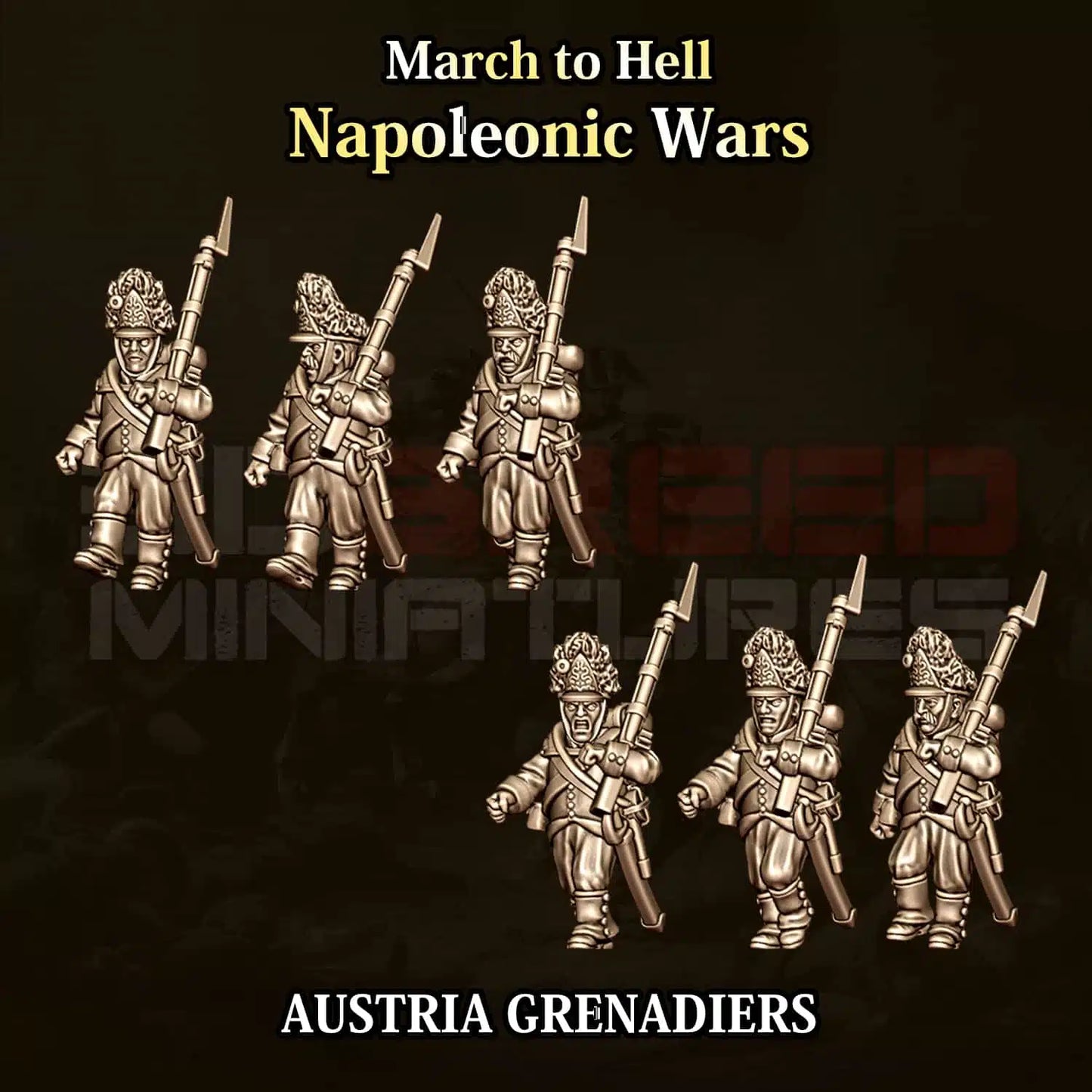Napoleonic Wars AUSTRIAN GRENADIERS | 3DBreed 15mm Wargaming Miniatures