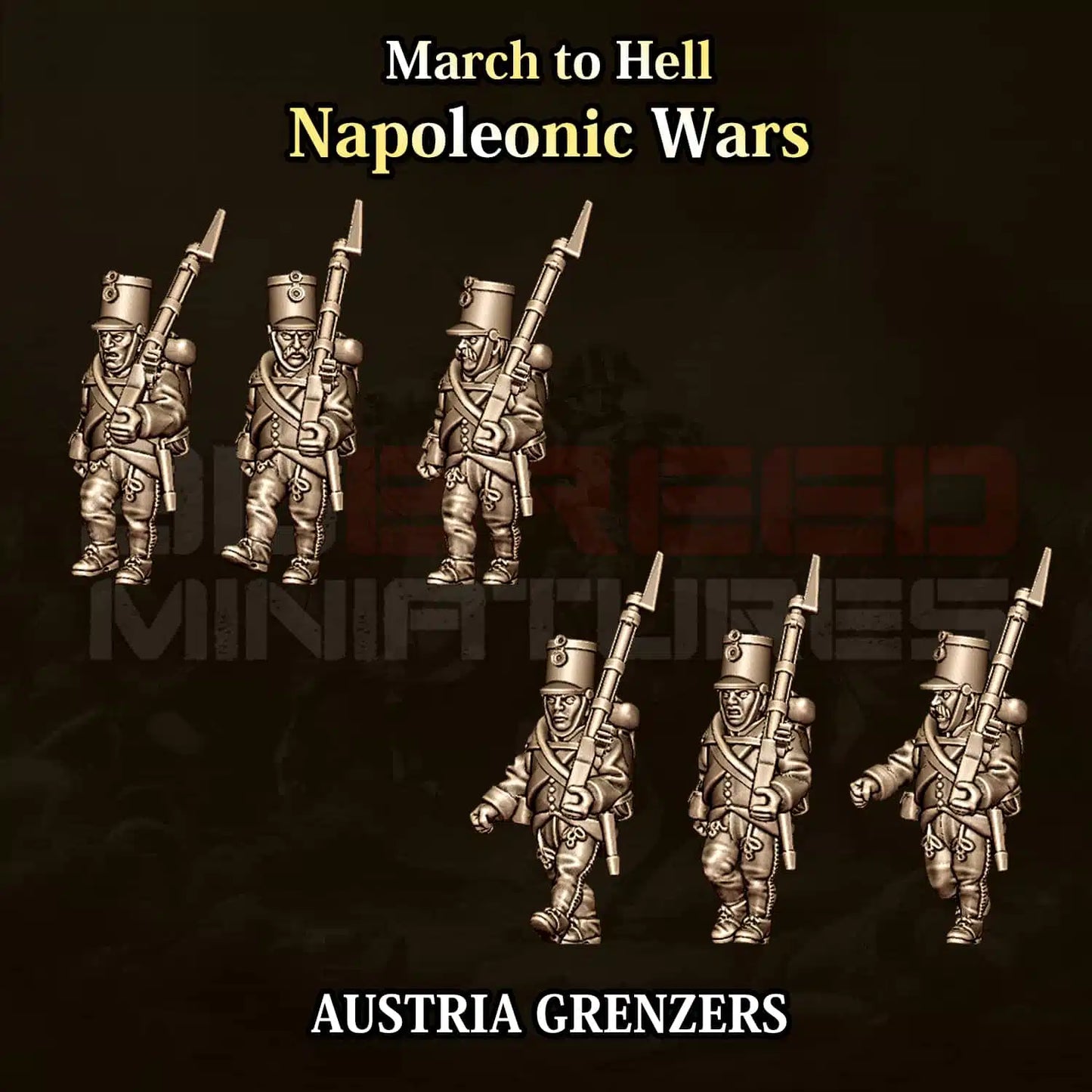 Napoleonic Wars AUSTRIAN GRENZERS | 3DBreed 15mm Wargaming Miniatures