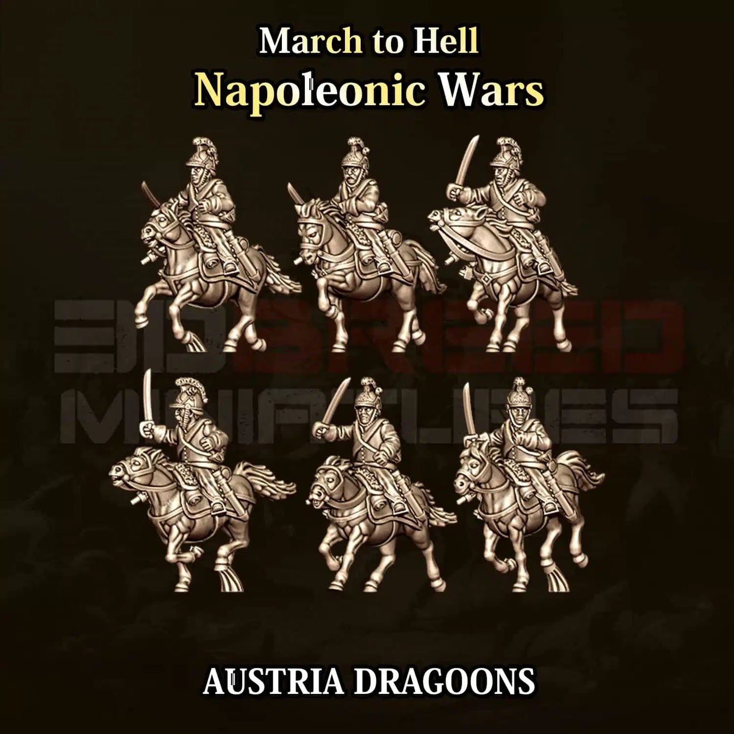 Napoleonic Wars AUSTRIAN HEAVY DRAGOONS | 3DBreed 15mm Wargaming Miniatures