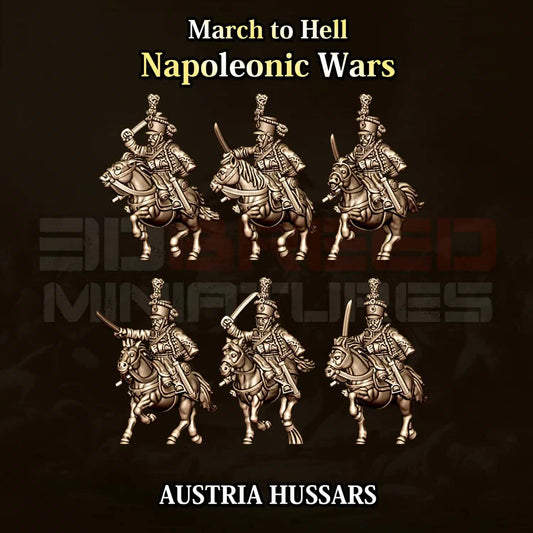 Napoleonic Wars AUSTRIAN HUSSAR CAVALRY | 3DBreed 15mm Wargaming Miniatures