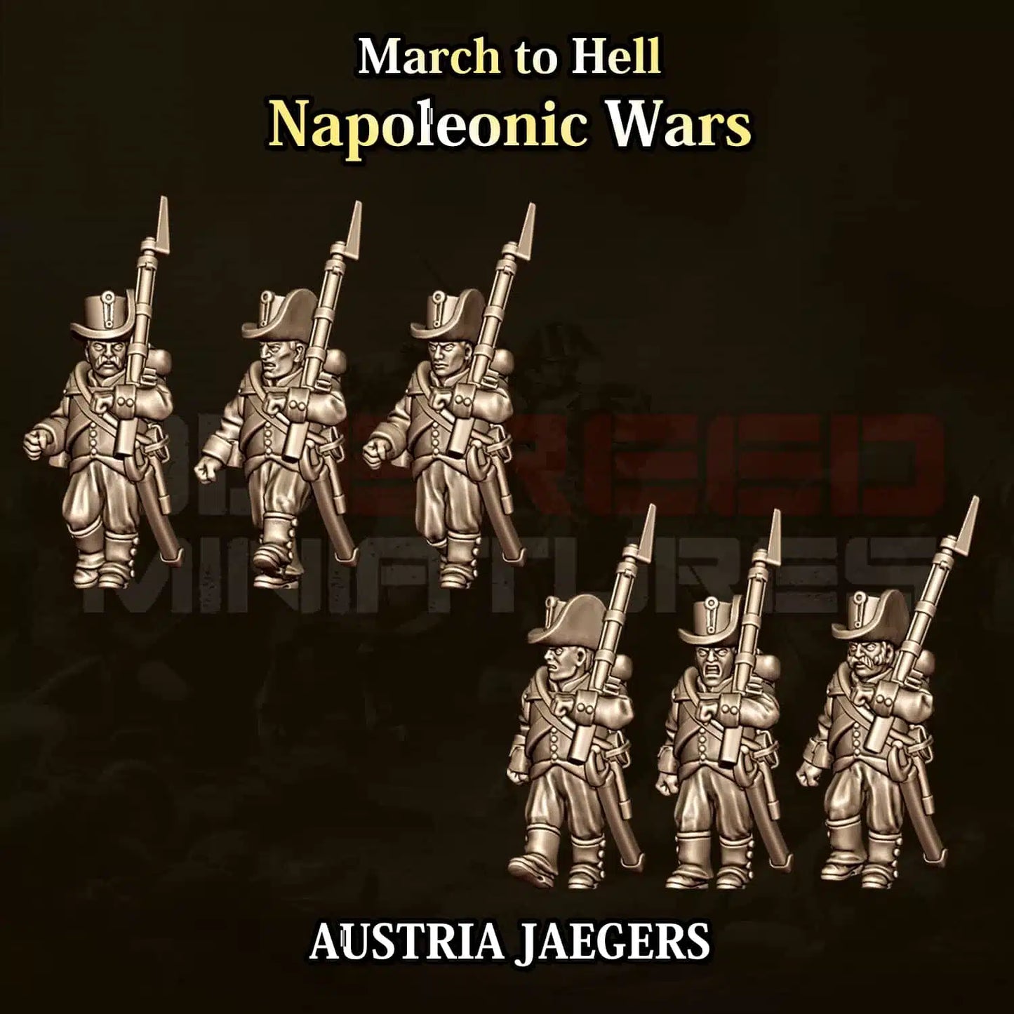 Napoleonic Wars AUSTRIAN JAEGERS | 3DBreed 15mm Wargaming Miniatures