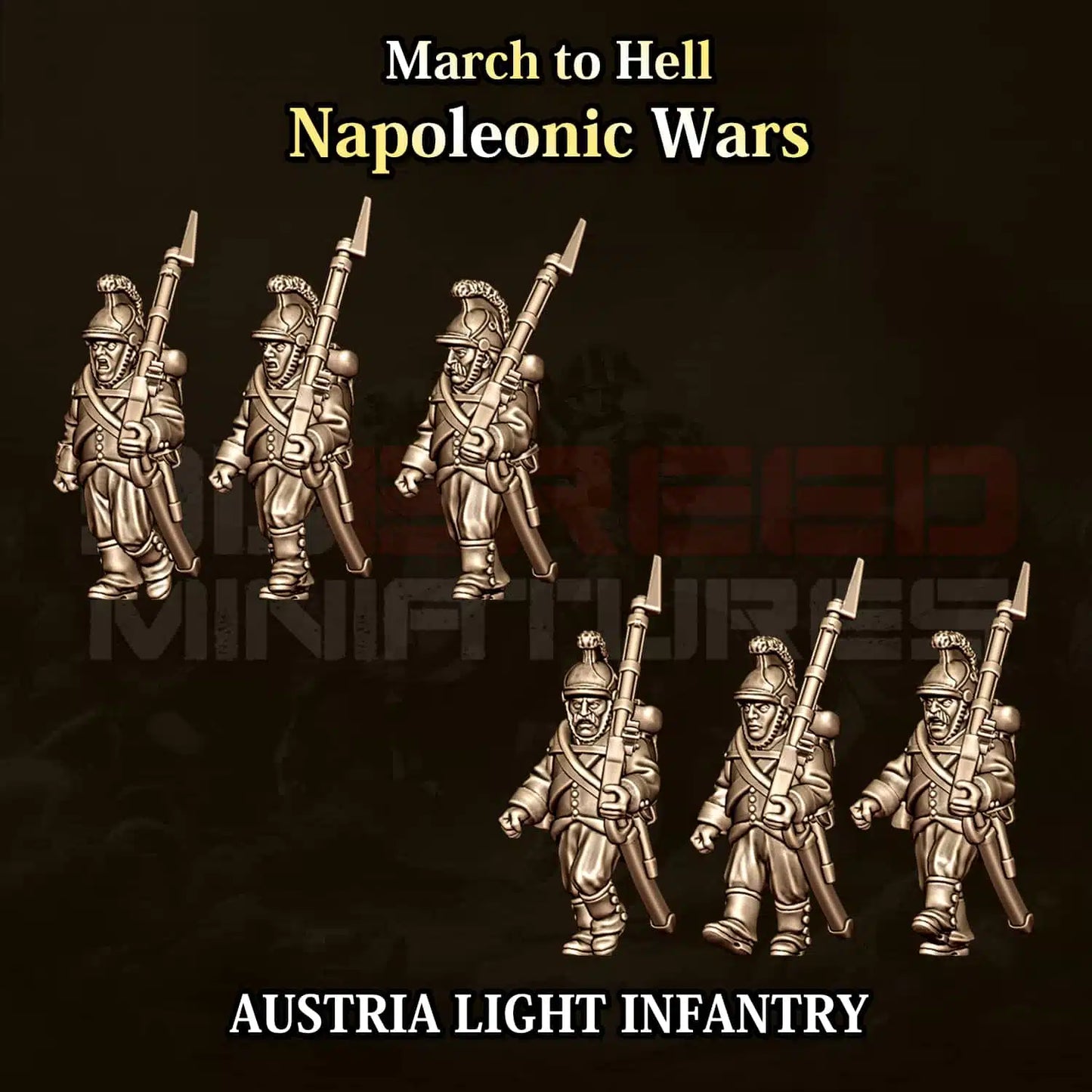 Napoleonic Wars AUSTRIAN LIGHT INFANTRY | 3DBreed 15mm Wargaming Miniatures