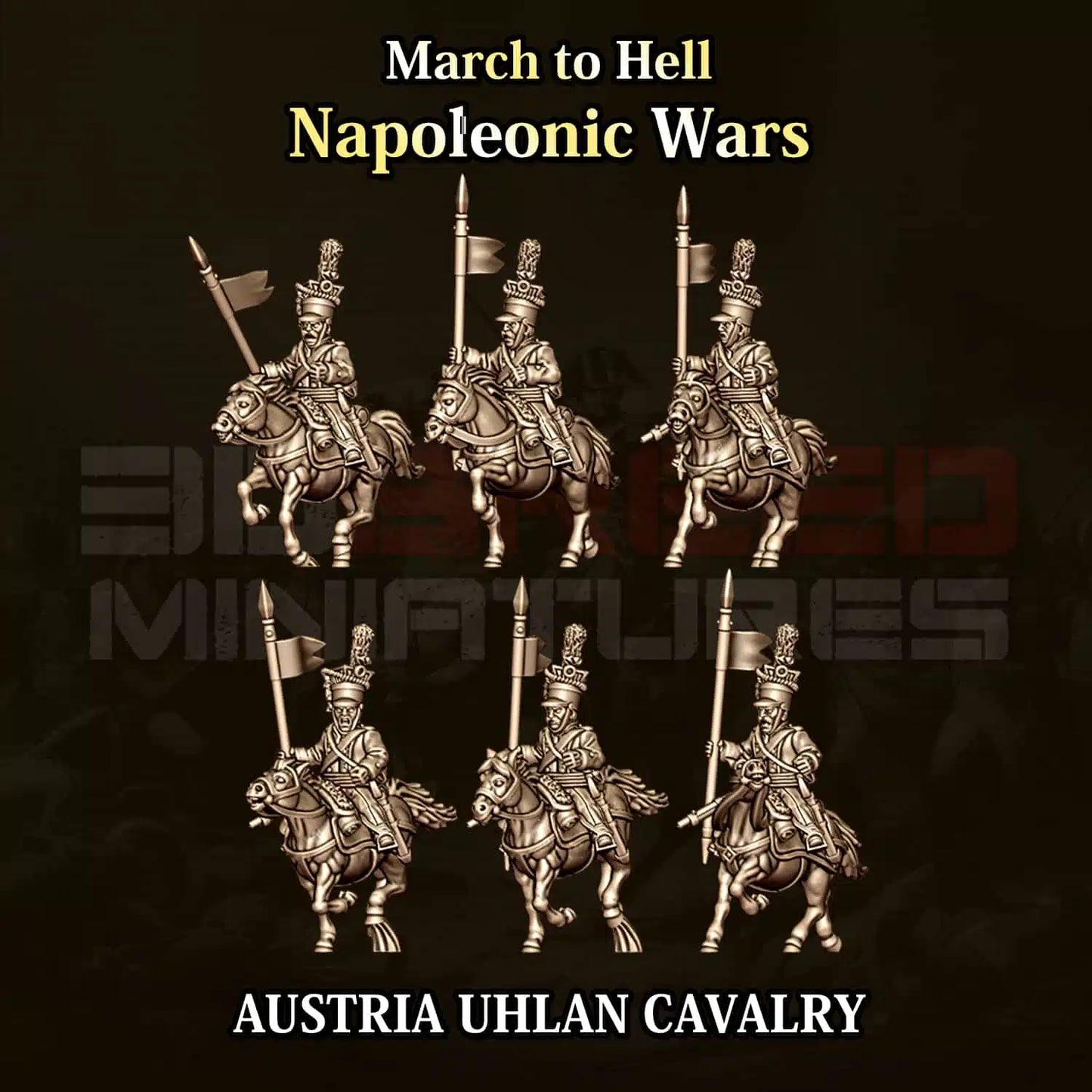 Napoleonic Wars AUSTRIAN UHLAN CAVALRY | 3DBreed 15mm Wargaming Miniatures