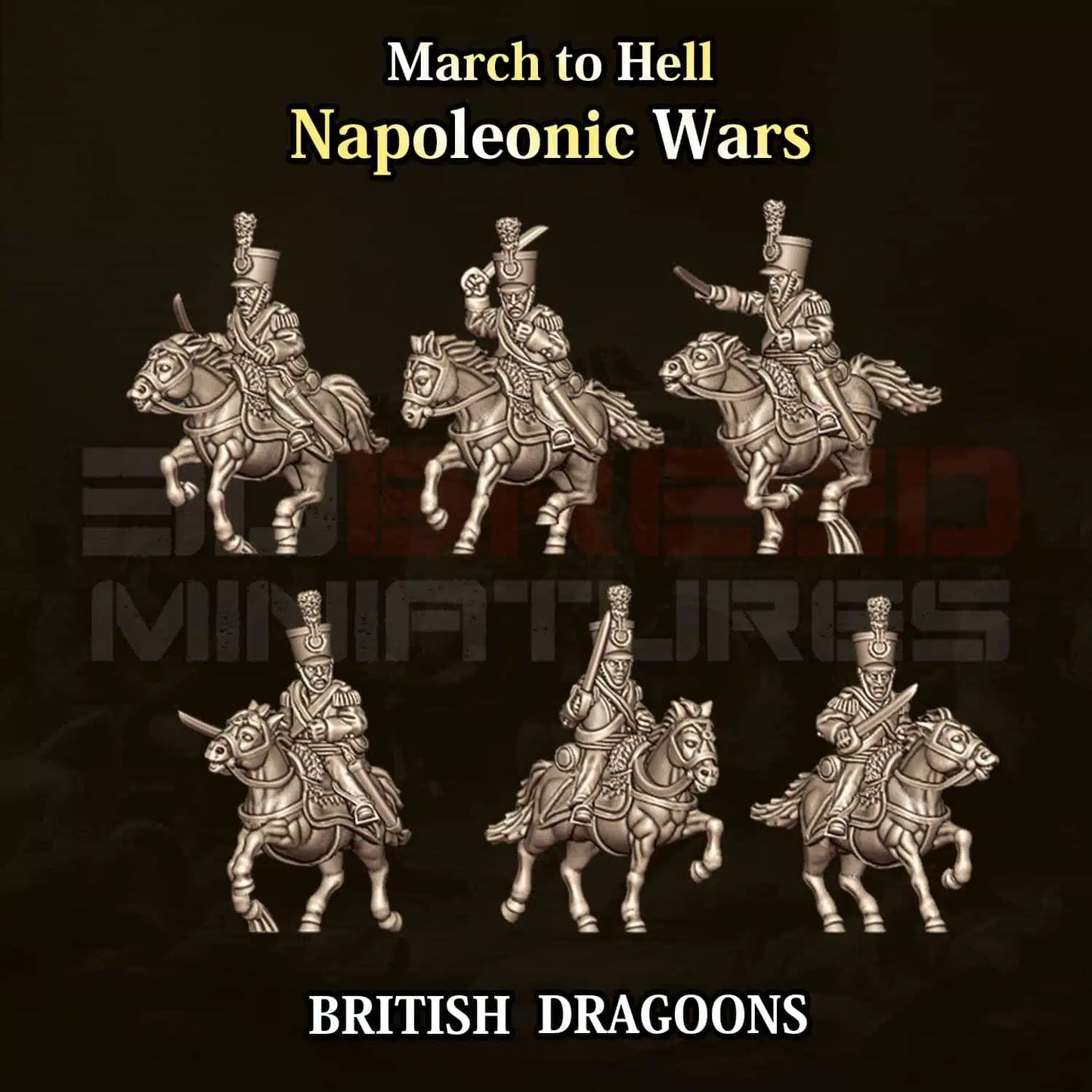 Napoleonic Wars BRITISH DRAGOONS | 3DBreed 15mm Wargaming Miniatures