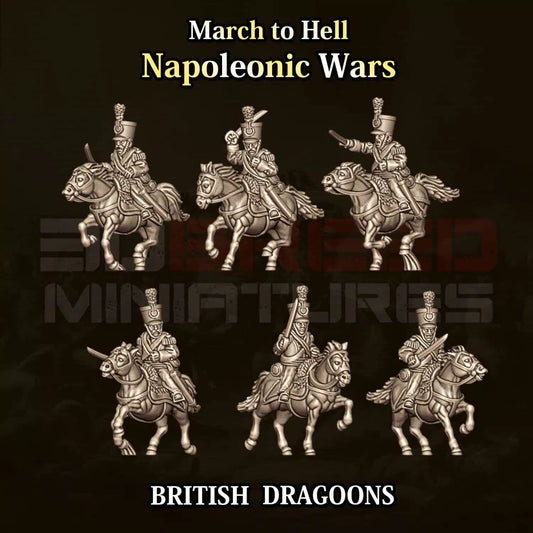 Napoleonic Wars BRITISH DRAGOONS | 3DBreed 15mm Wargaming Miniatures
