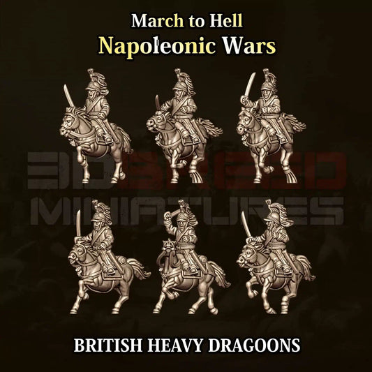 Napoleonic Wars BRITISH HEAVY DRAGOONS | 3DBreed 15mm Wargaming Miniatures