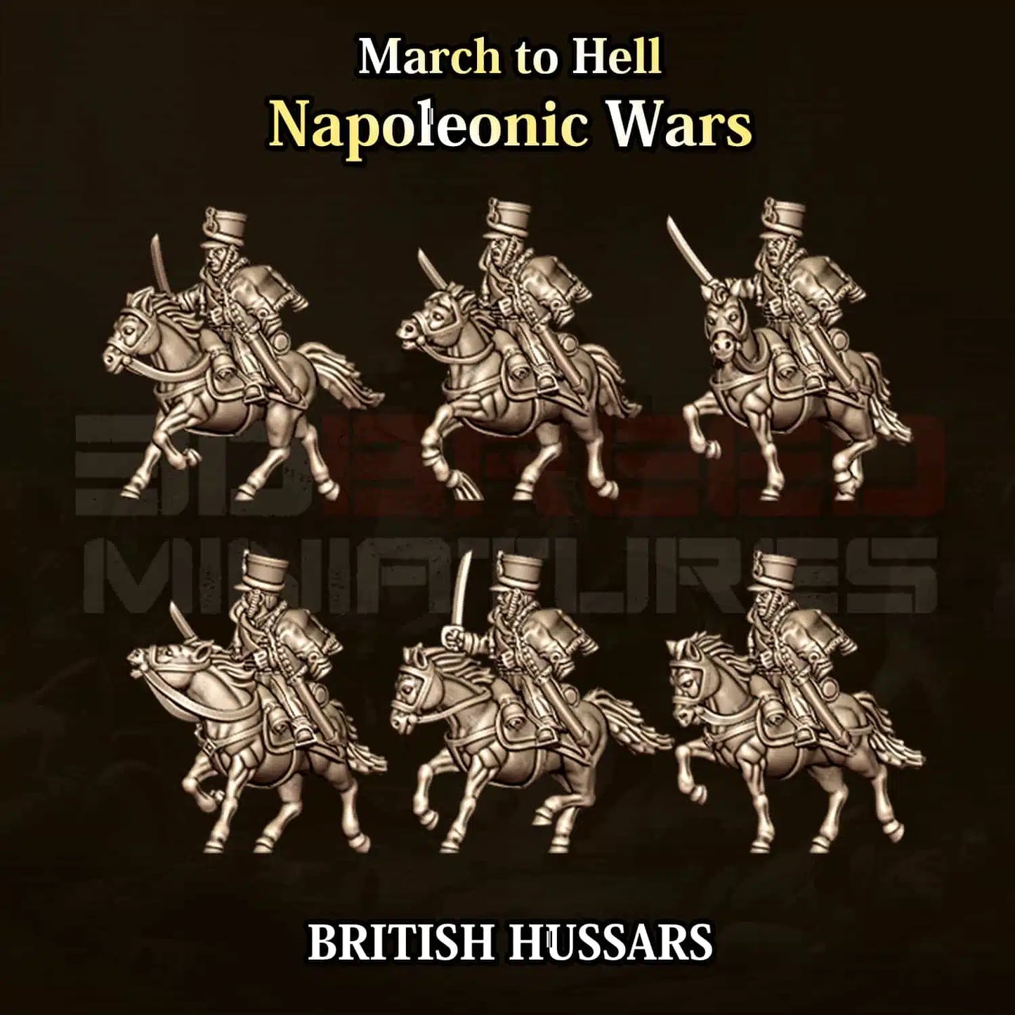 Napoleonic Wars BRITISH HUSSAR | 3DBreed 15mm Wargaming Miniatures