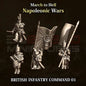 Napoleonic Wars BRITISH INFANTRY COMMAND 01 | 3DBreed 15mm Wargaming Miniatures