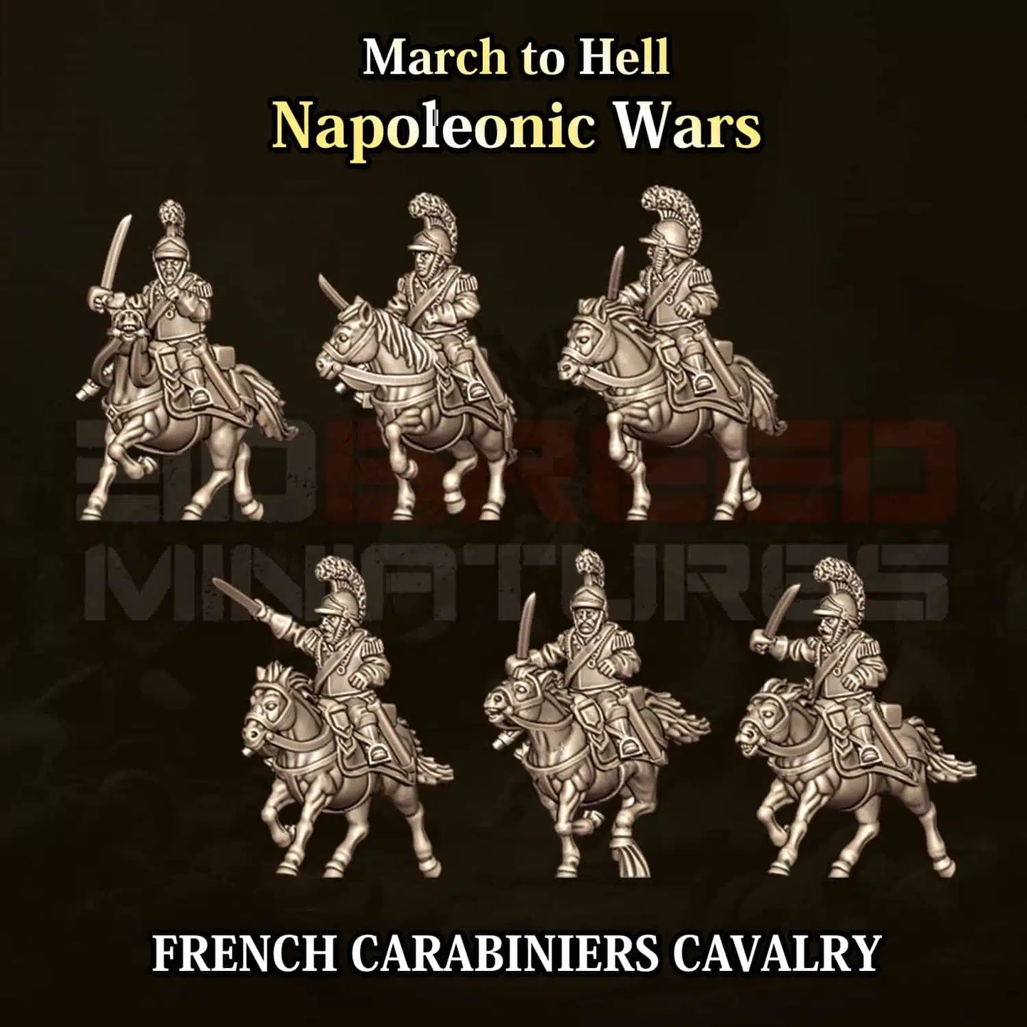 Napoleonic Wars FRENCH CARABINIERS CAVALRY | 3DBreed 15mm Wargaming Miniatures