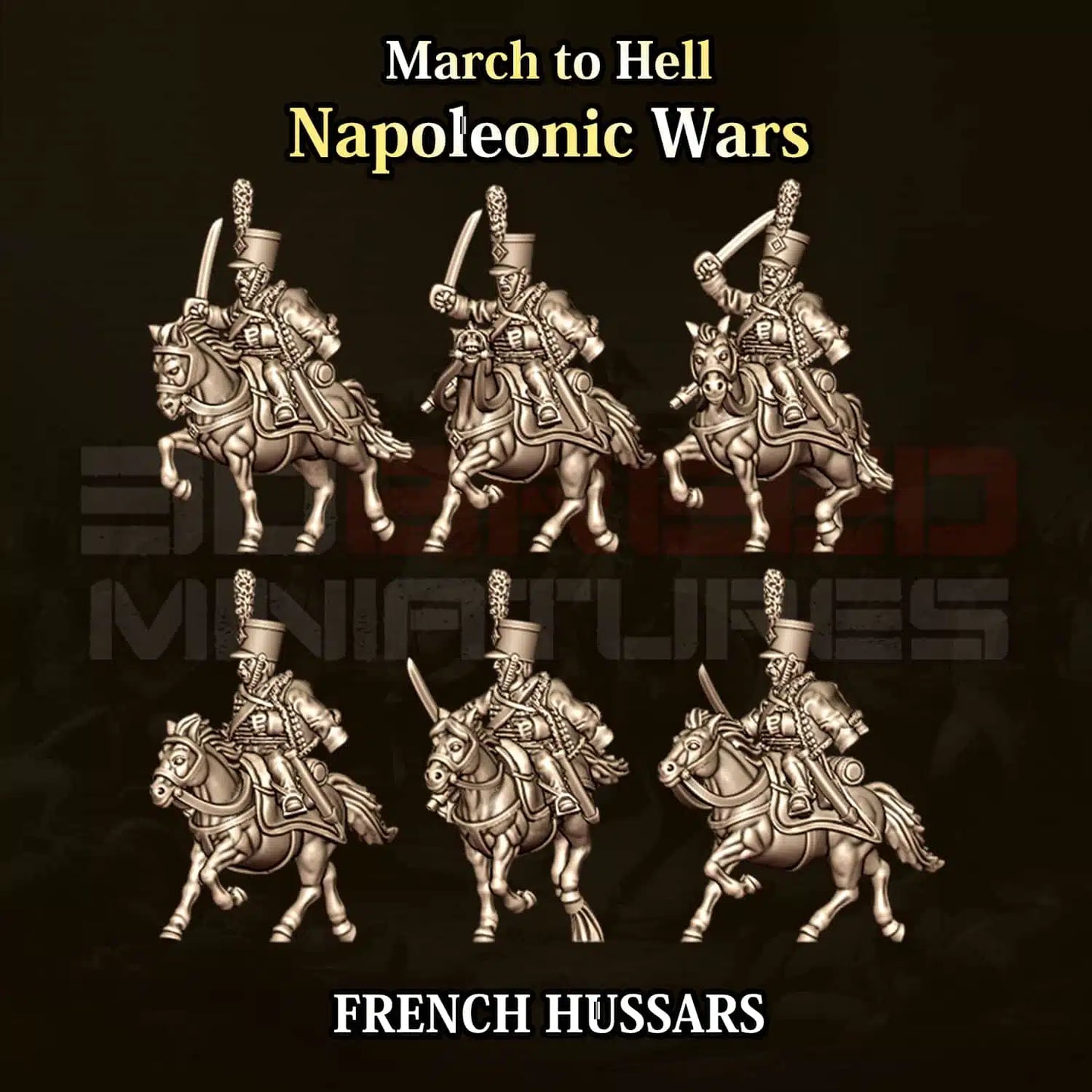 Napoleonic Wars FRENCH HUSSARS CAVALRY | 3DBreed 15mm Wargaming Miniatures