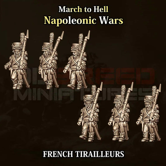 Napoleonic Wars FRENCH TIRAILLEURS | 3DBreed 15mm Wargaming Miniatures