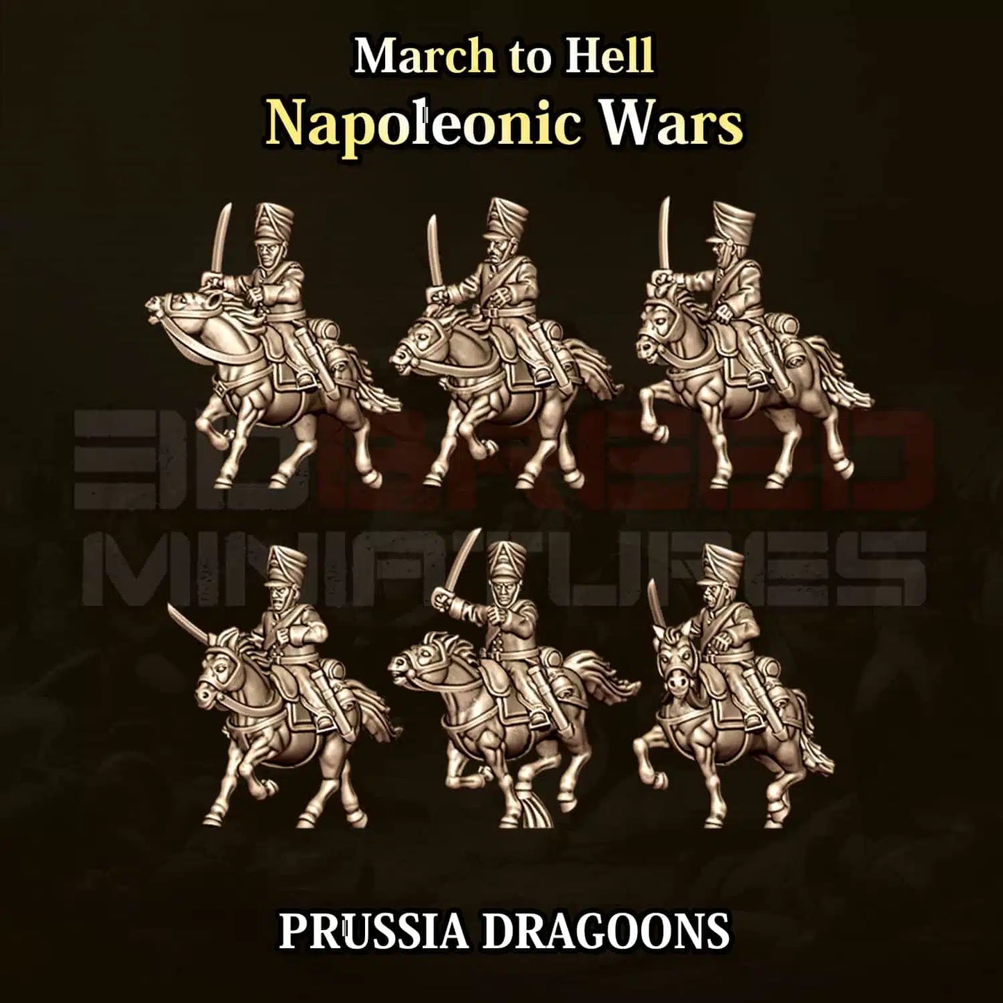 Napoleonic Wars PRUSSIA DRAGOONS CAVALRY | 3DBreed 15mm Wargaming Miniatures