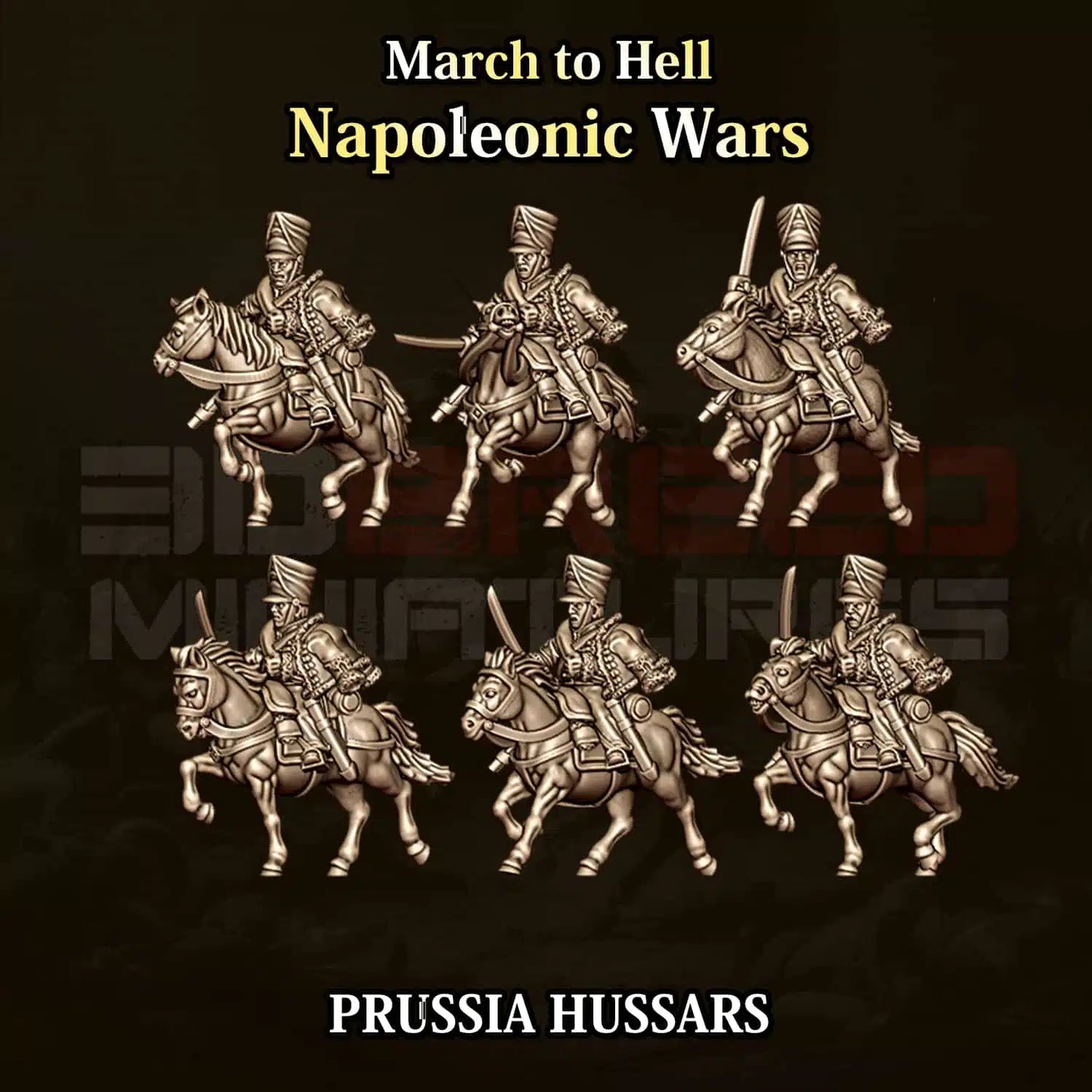 Napoleonic Wars PRUSSIA HUSSARS CAVALRY | 3DBreed 15mm Wargaming Miniatures
