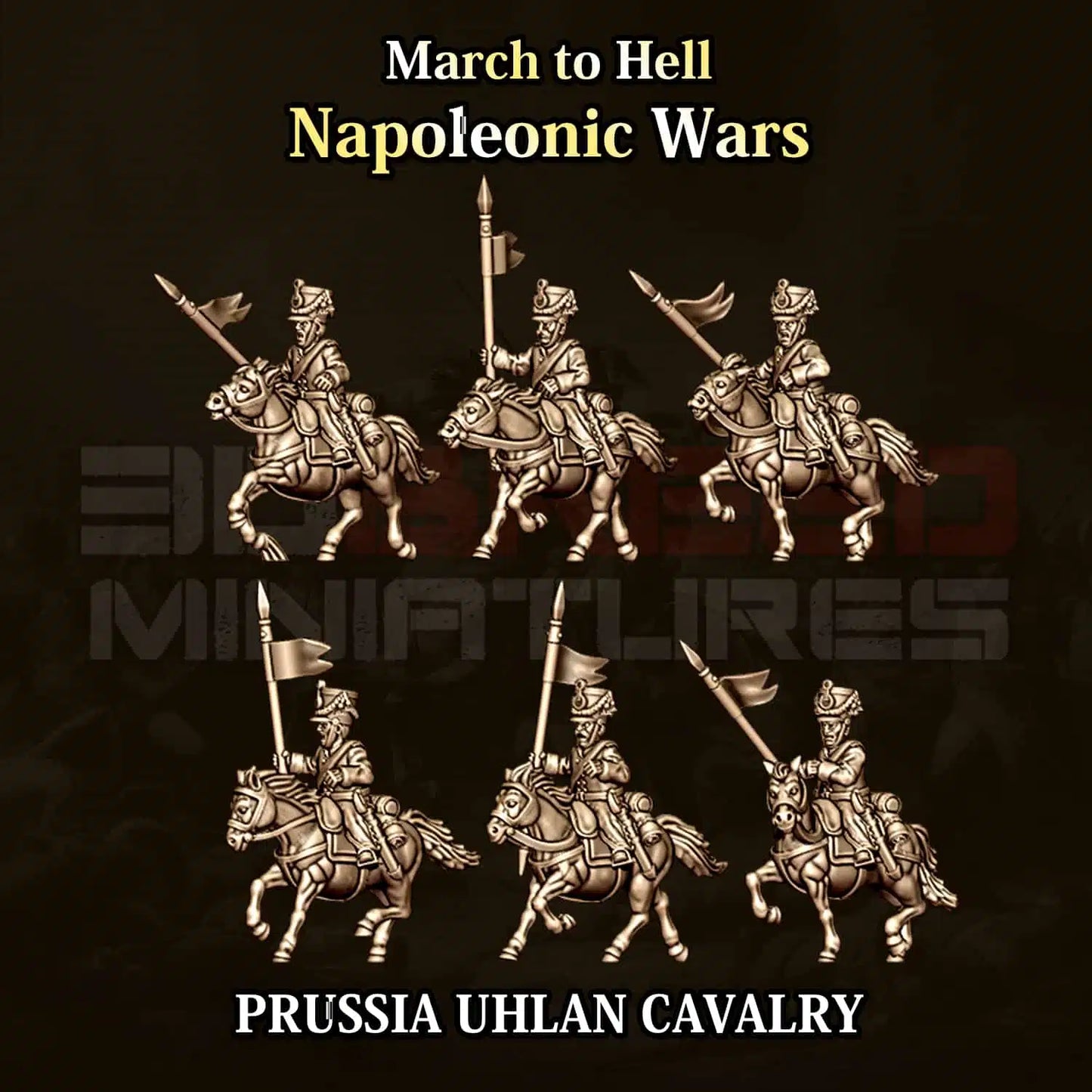 Napoleonic Wars PRUSSIA UHLAN CAVALRY | 3DBreed 15mm Wargaming Miniatures
