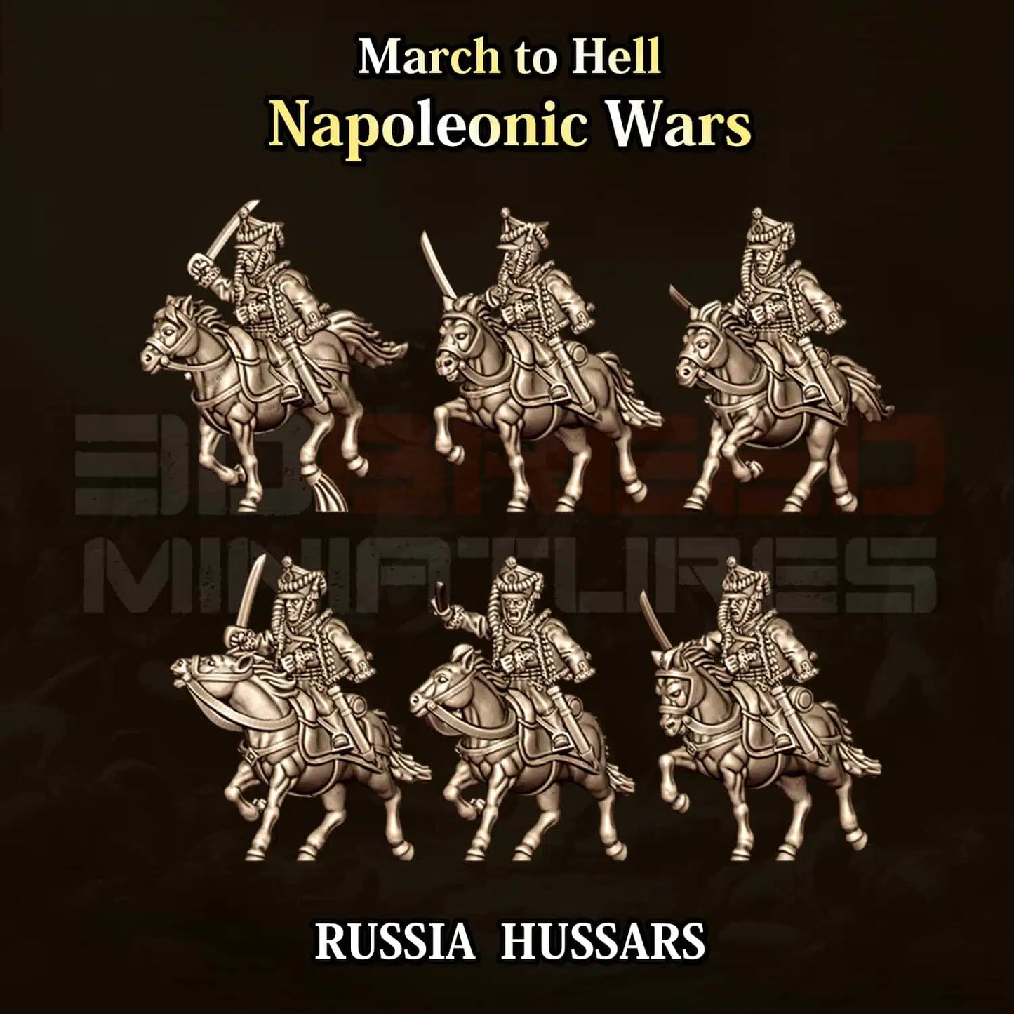 Napoleonic Wars RUSSIA HUSSARS CAVALRY | 3DBreed 15mm Wargaming Miniatures