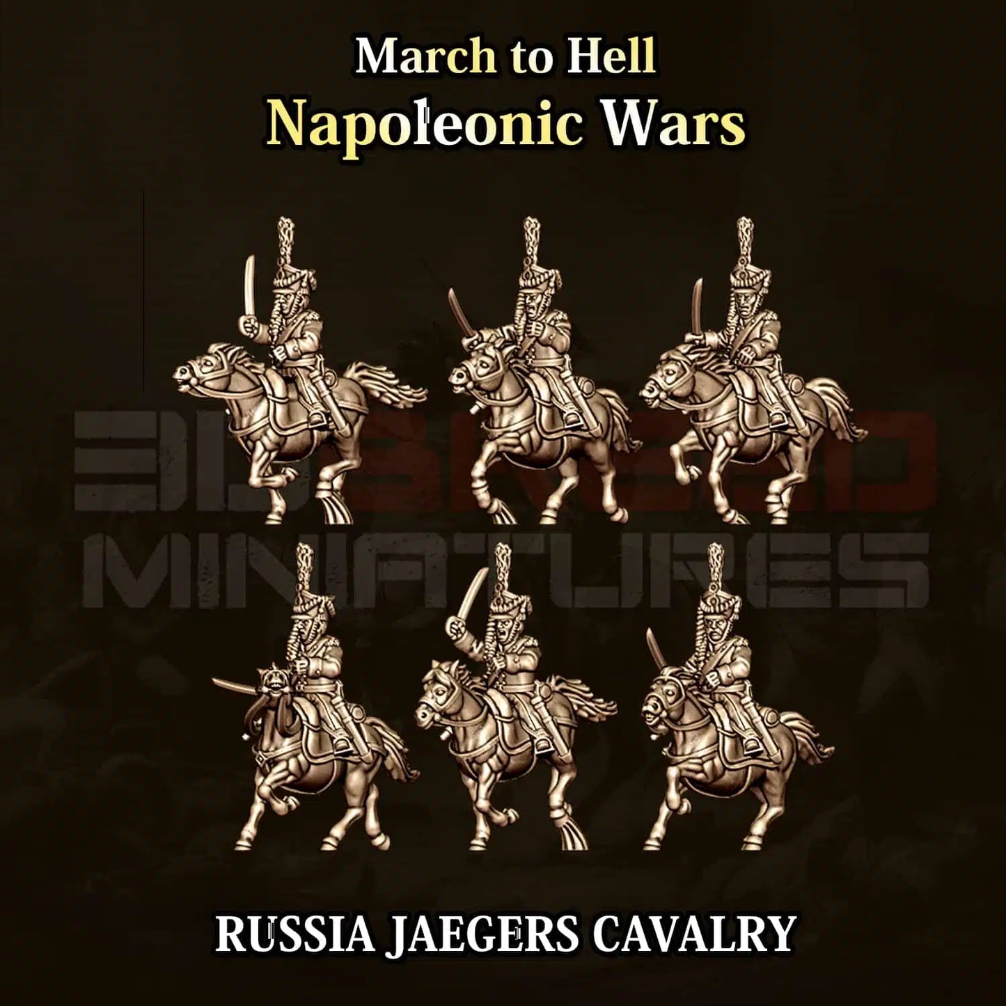 Napoleonic Wars RUSSIA JAEGERS CAVALRY | 3DBreed 15mm Wargaming Miniatures