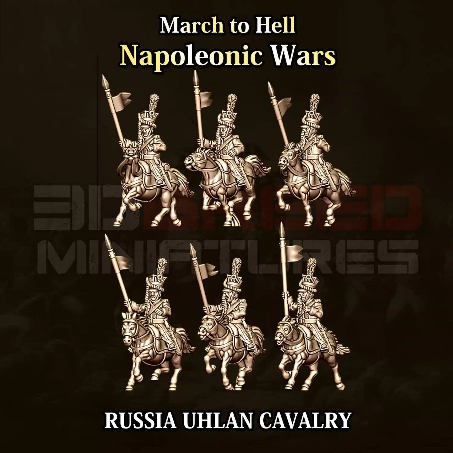 Napoleonic Wars RUSSIA UHLAN CAVALRY | 3DBreed 15mm Wargaming Miniatures