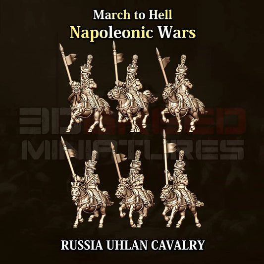 Napoleonic Wars RUSSIA UHLAN CAVALRY | 3DBreed 15mm Wargaming Miniatures