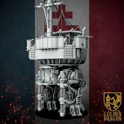 New French Republic Carnot Mobile Anti-Aethership Battery | Golden Dragon Games Weird WW2 Role Playing Miniatures