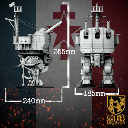 New French Republic Carnot Mobile Anti-Aethership Battery | Golden Dragon Games Weird WW2 Role Playing Miniatures