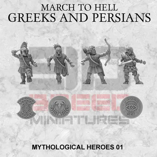 Greek Heroes | 3DBreed 15mm Wargaming Miniatures Role Playing Miniatures