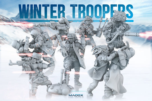 Resistance Winter Troopers | Warbear Studios 28mm SciFi Wargaming Miniatures Role Playing Miniatures