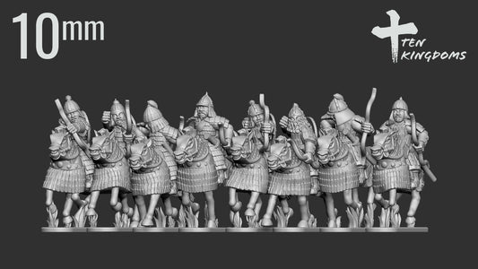 10mm Mongol Armoured Bow Armoured Horse | Ten Kingdoms Historical Miniatures