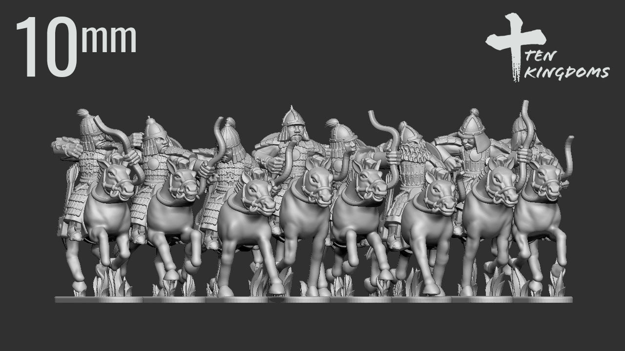 10mm Mongol Armoured Bow Horse | Ten Kingdoms Historical Miniatures