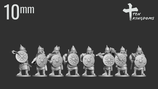 10mm Mongol Light Armoured Handweapon Shield Foot | Ten Kingdoms Historical Miniatures
