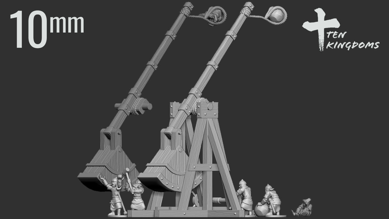 10mm Mongol Trebuchet Set A | Ten Kingdoms Historical Miniatures