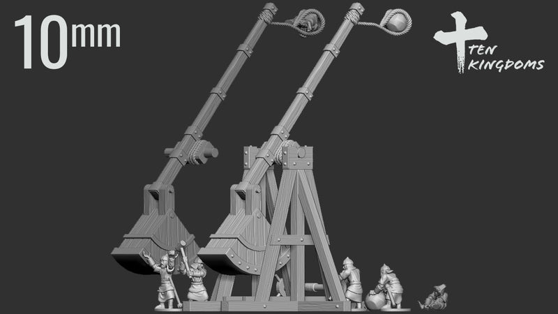 10mm Mongol Trebuchet Set A | Ten Kingdoms Historical Miniatures