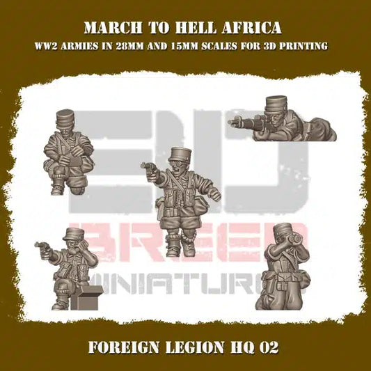 WW2 FRENCH FOREIGN LEGION HQ 02 | 3DBreed 15mm Wargaming Miniatures